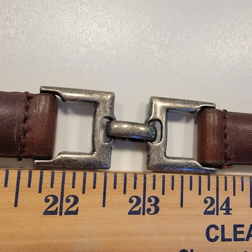 Vintage Ritz‎ Belt Women Size M Leather Buckle Skinny Accessory Collection